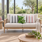Pack 3 Coussins Rayés Carrés – 43 × 43 cm