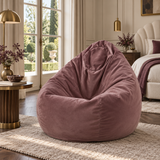 Pouf poire en velours Mauve Antique