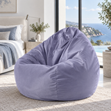 Pouf poire en velours Bleu Perle