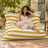 Le Géant Rayé Jaune - Pouf Piscine étanche