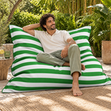 Le Géant Rayé Vert - Pouf Piscine étanche
