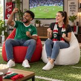 Pack de 2 poufs poire unis