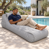 Pouf Transat Gris clair – 170 × 70 cm