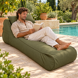 Pouf Transat Vert olive – 170 × 70 cm