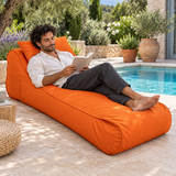 Pouf Transat Orange – 170 × 70 cm