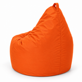 Pouf poire uni orange