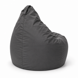 Pouf poire uni gris foncé