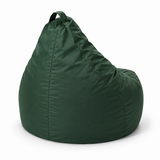 Pouf poire uni vert foncé