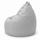 Pouf poire uni gris clair