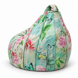 Pouf poire imprimé Paradis