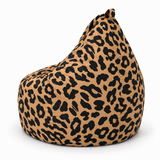 Pouf poire imprimé Léopard