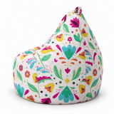 Pouf poire imprimé Le petit DIY blanc