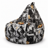 Pouf poire imprimé New York