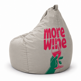 Pouf poire imprimé More Wine