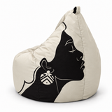 Pouf poire imprimé African Women