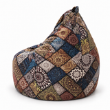 Pouf poire imprimé Le Yogi
