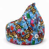 Pouf poire imprimé Freestyle