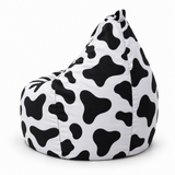 Pouf poire imprimé Peau de vache