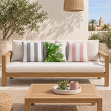 Pack 3 Coussins Rayés Carrés – 43 × 43 cm