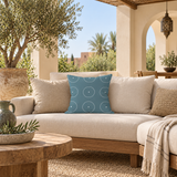 Coussin azure petals carré