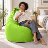 Pouf poire uni vert anis