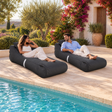 Pouf Transat Gris anthracite – 170 × 70 cm