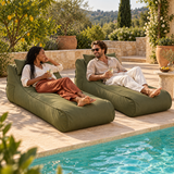 Pouf Transat Vert olive – 170 × 70 cm