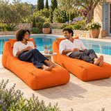 Pouf Transat Orange – 170 × 70 cm