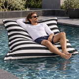 Le Géant Rayé Noir - Pouf Piscine étanche