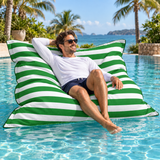 Le Géant Rayé Vert - Pouf Piscine étanche