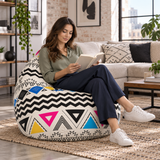 Pouf poire imprimé Le petit Péruvien