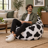 Pouf poire imprimé Peau de vache