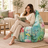 Pouf poire imprimé Paradis