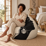 Pouf poire imprimé African Women