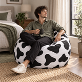 Pouf poire imprimé Peau de vache