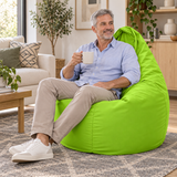 Pouf poire uni vert anis