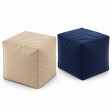 Pack 2 poufs cube unis au choix