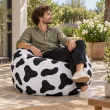 Pouf poire imprimé Peau de vache