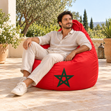 Pouf Poire Rouge – Étoile du Maroc