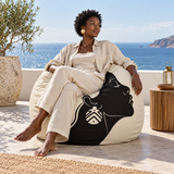 Pouf poire imprimé African Women