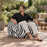 Pouf Poire zebre