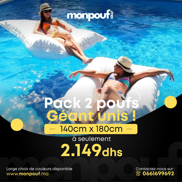 PACK PROMO 2 POUF Uni XLARGE