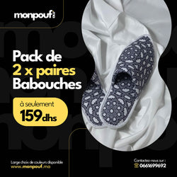 Pack de 2 paires Babouches Beni Mellal