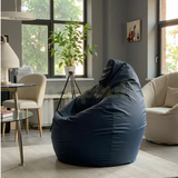 Pouf uni Bleu MARINE