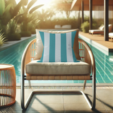 Coussin Rayé Singapour carré
