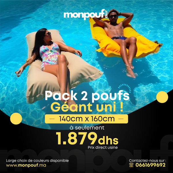 PACK PROMO 2 POUF Uni MEDIUM