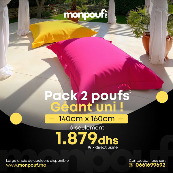 PACK PROMO 2 POUF Uni MEDIUM