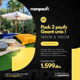 PACK PROMO 2 POUF Uni L Pouf Géant Nos poufs