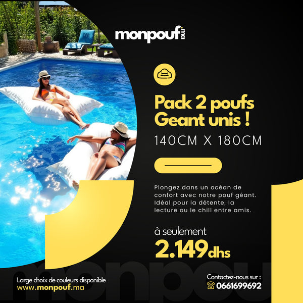 PACK PROMO 2 POUF Uni XLARGE