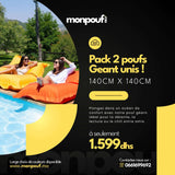 PACK PROMO 2 POUF Uni L Pouf Géant Nos poufs